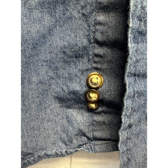 Field Gear FG Vintage 100% Cotton Mens Button Up Size Large Denim Chambray - Picture 6 of 7